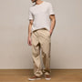 Stretch Poplin Drawstring Pant in Light Khaki | James Perse Los Angeles