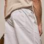 Stretch Poplin Drawstring Pant in White | James Perse Los Angeles