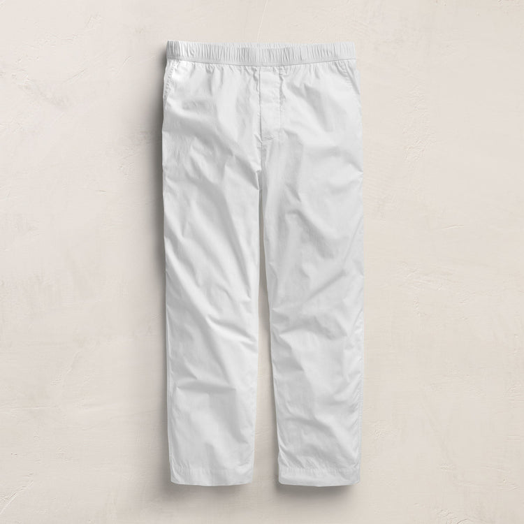 Stretch Poplin Drawstring Pant in White | James Perse Los Angeles