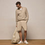 Stretch Poplin Drawstring Short in Light Khaki | James Perse Los Angeles