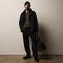 Suede Shearling Jacket in Black | James Perse Los Angeles