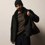 Suede Shearling Jacket in Black | James Perse Los Angeles