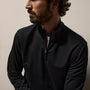 Fine French Terry Half Zip in Black | James Perse Los Angeles