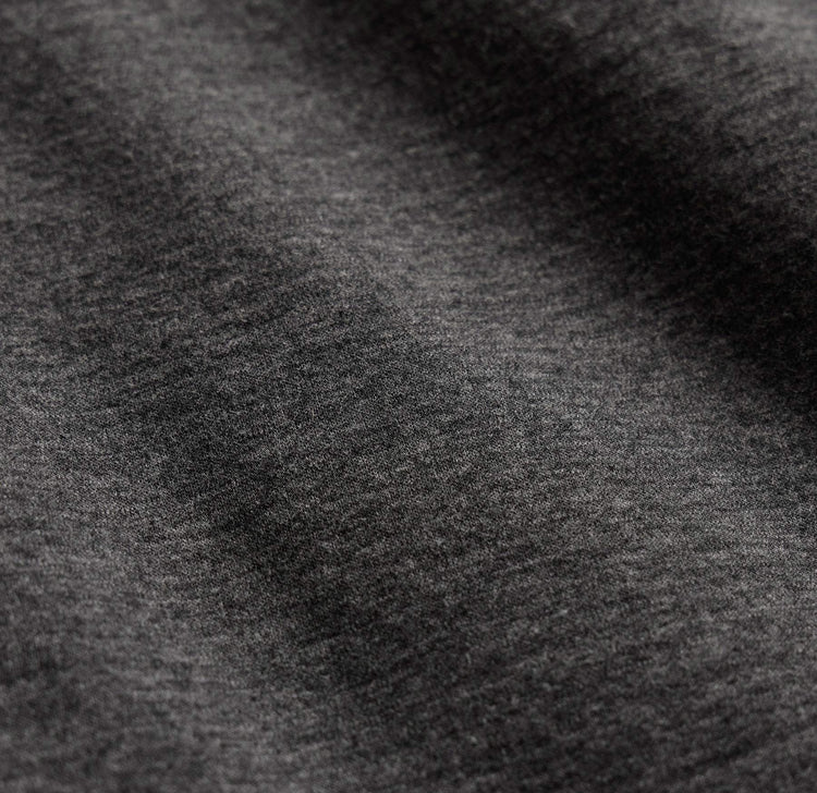Fine French Terry Half Zip in Heather Charcoal | James Perse Los Angeles