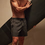 Stretch Rip Stop Stripe Short in Carbon/Black | James Perse Los Angeles