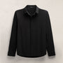 Supima Poplin Shirt in Black | James Perse Los Angeles FLAT