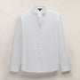 Poplin Collarless Shirt in White | James Perse Los Angeles FLAT