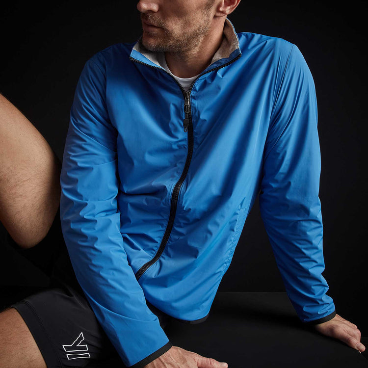 Fleece Lined Zip Up Jacket in Baltic | James Perse Los Angeles