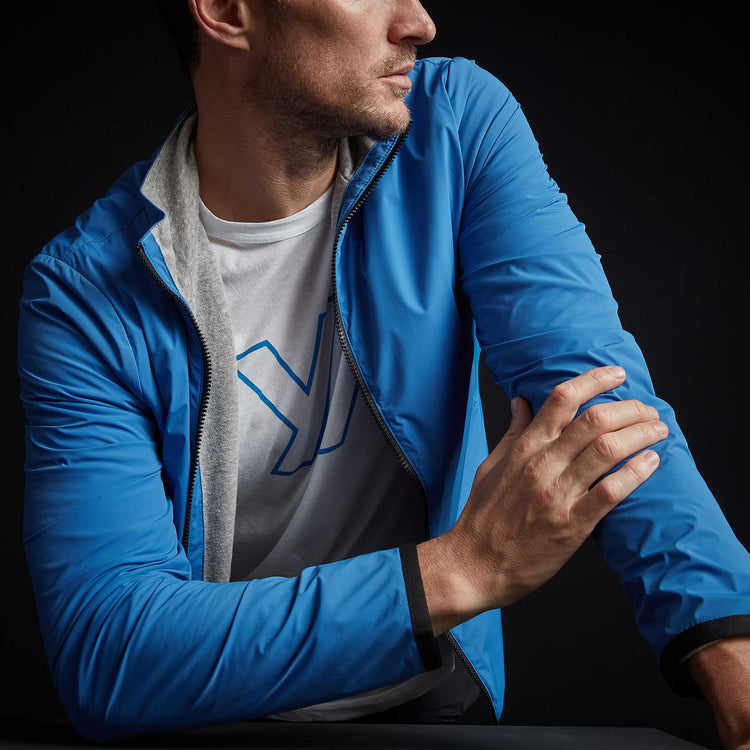 Fleece Lined Zip Up Jacket in Baltic | James Perse Los Angeles