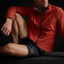 Fleece Lined Zip Up Jacket in Flame | James Perse Los Angeles
