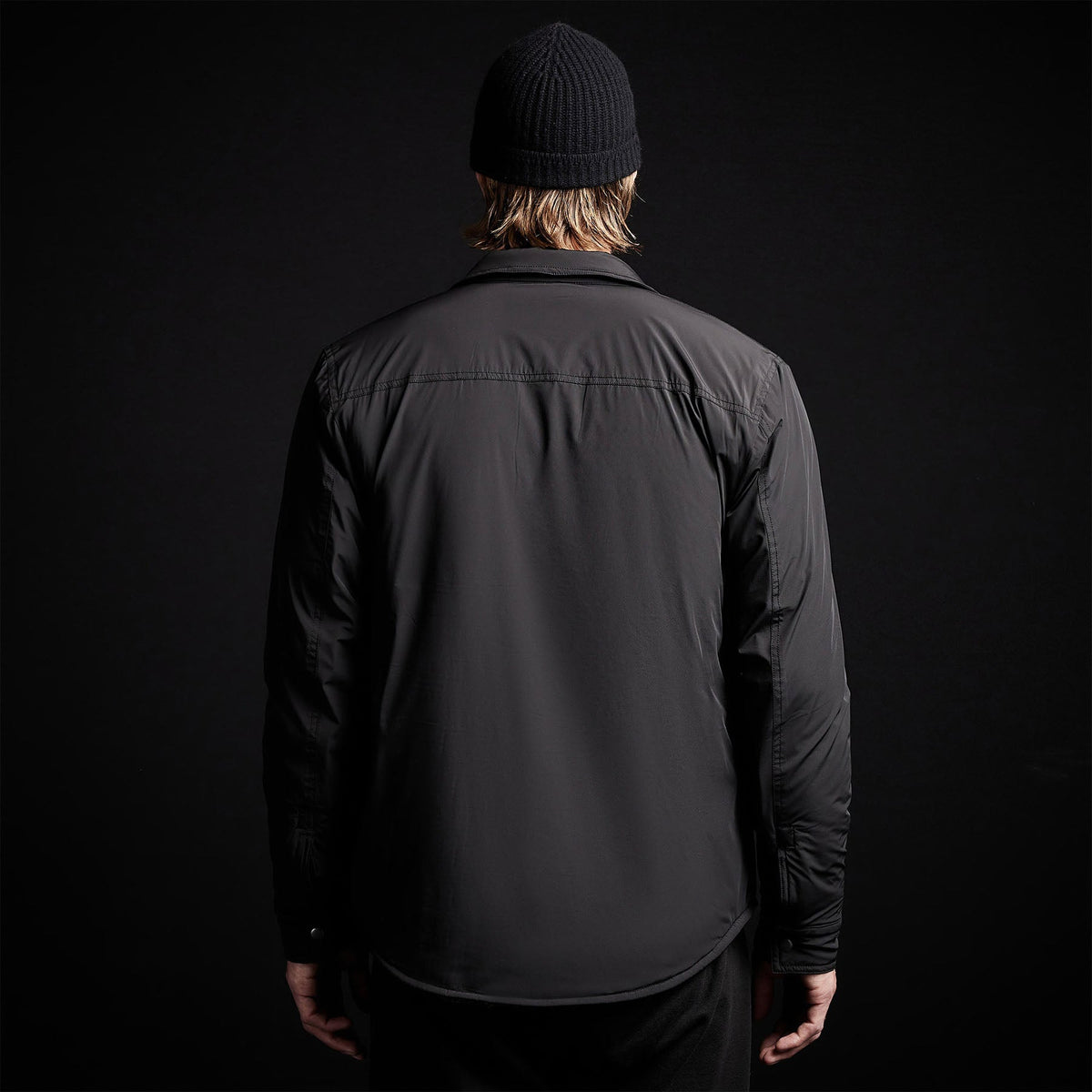 Plaid Lined Performance Jacket in Black | James Perse Los Angeles