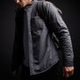 Plaid Lined Performance Jacket in Carbon | James Perse Los Angeles