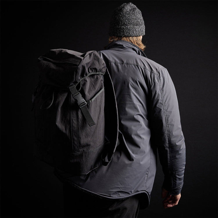 Plaid Lined Performance Jacket in Carbon | James Perse Los Angeles