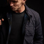 Plaid Lined Performance Jacket in Navy/Cobalt | James Perse Los Angeles