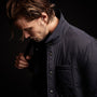 Plaid Lined Performance Jacket in Navy/Cobalt | James Perse Los Angeles