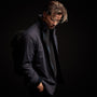 Plaid Lined Performance Jacket in Navy/Cobalt | James Perse Los Angeles