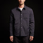 Plaid Lined Performance Jacket in Navy/Cobalt | James Perse Los Angeles