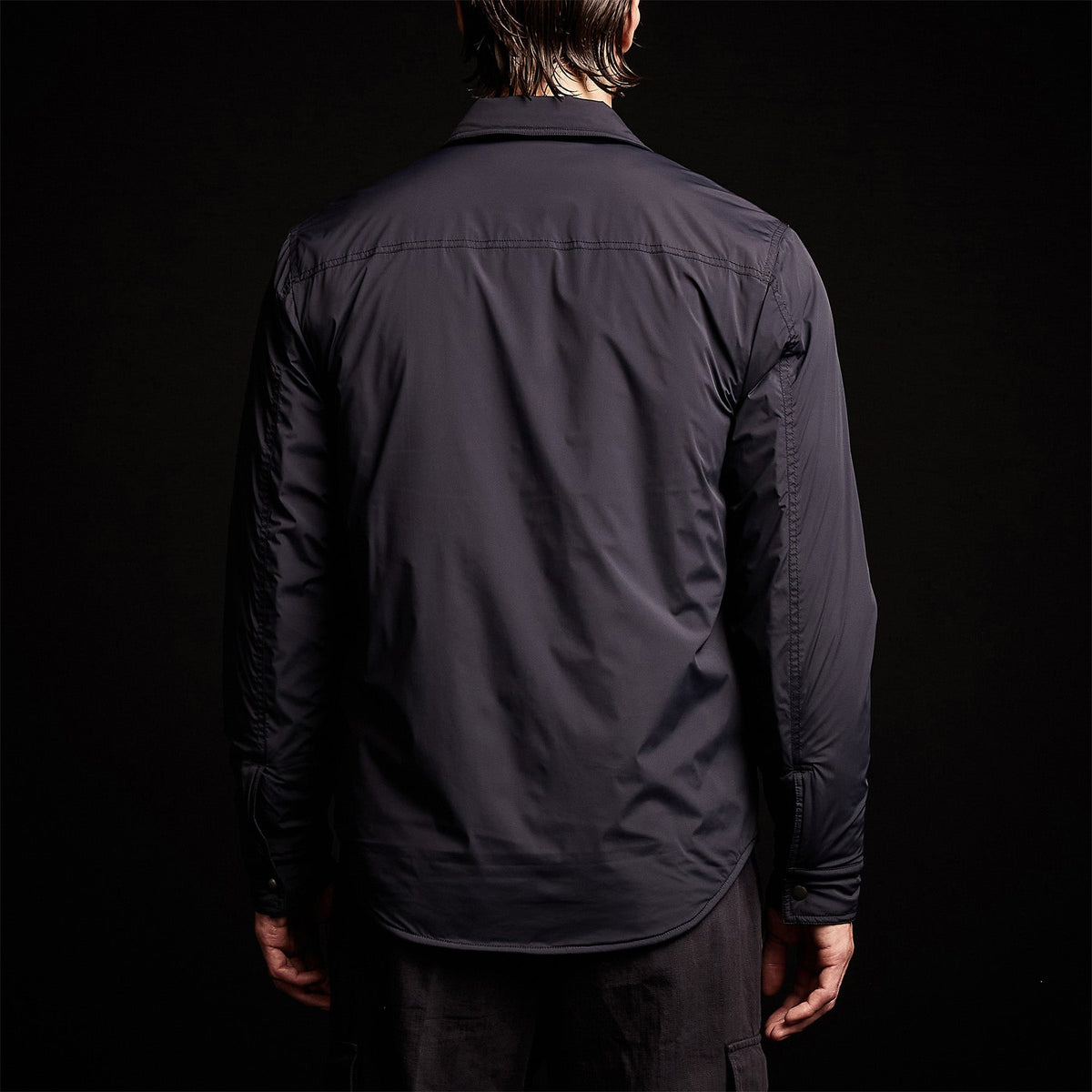 Plaid Lined Performance Jacket in Navy/Cobalt | James Perse Los Angeles