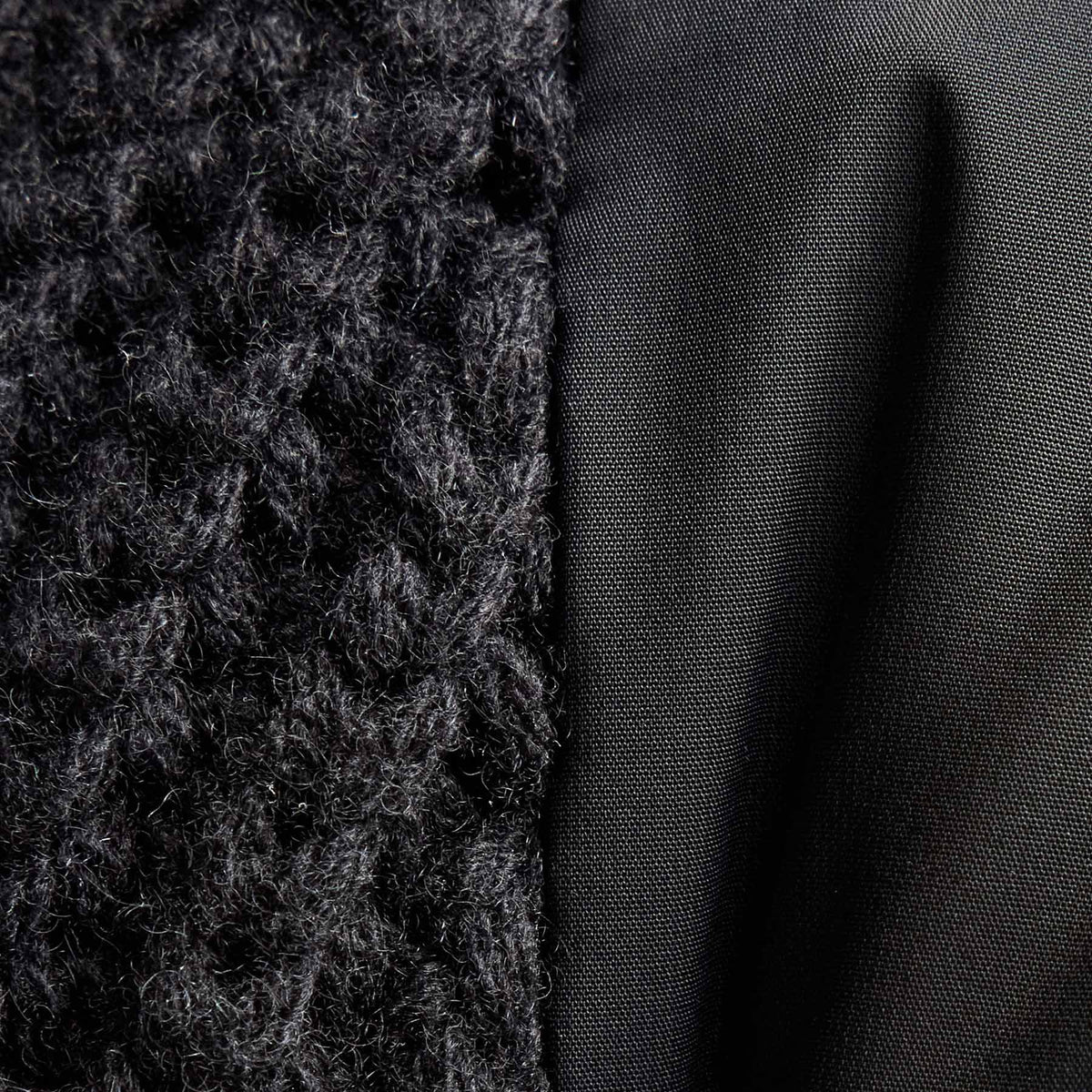 Mixed Media Zip Front Jacket in Black | James Perse Los Angeles