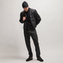 Mixed Media Zip Front Jacket in Black | James Perse Los Angeles