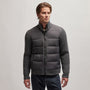 Mixed Media Zip Front Jacket in Carbon | James Perse Los Angeles