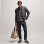Mixed Media Zip Front Jacket in Carbon | James Perse Los Angeles