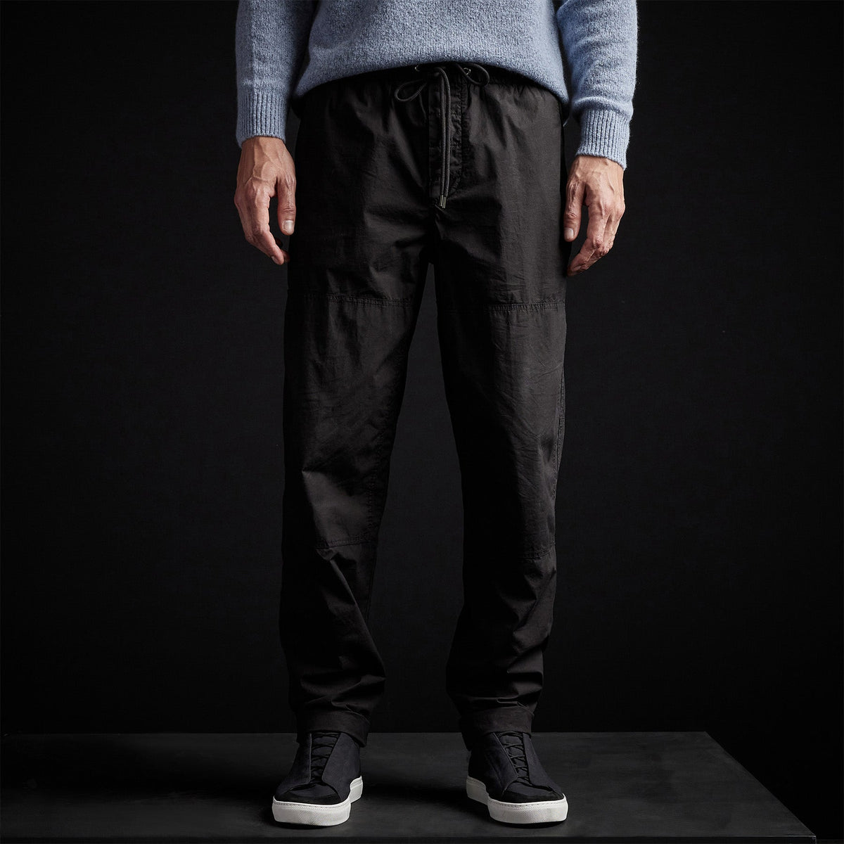 Knee Patch Pant - Black | James Perse Los Angeles