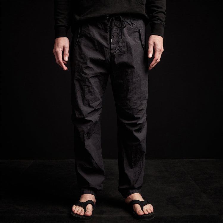 Y/ Embroidered Parachute Flight Pant in Black/Red | James Perse Los Angeles
