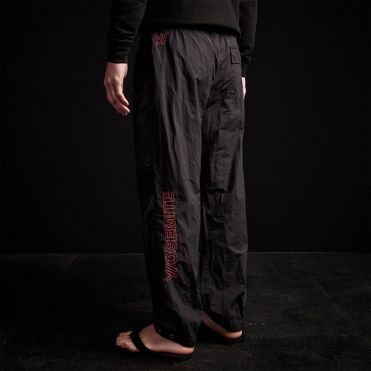 Y/ Embroidered Parachute Flight Pant in Black/Red | James Perse Los Angeles