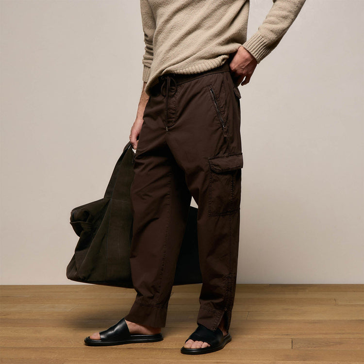 Parachute Poplin Cargo in Bark Pigment | James Perse Los Angeles