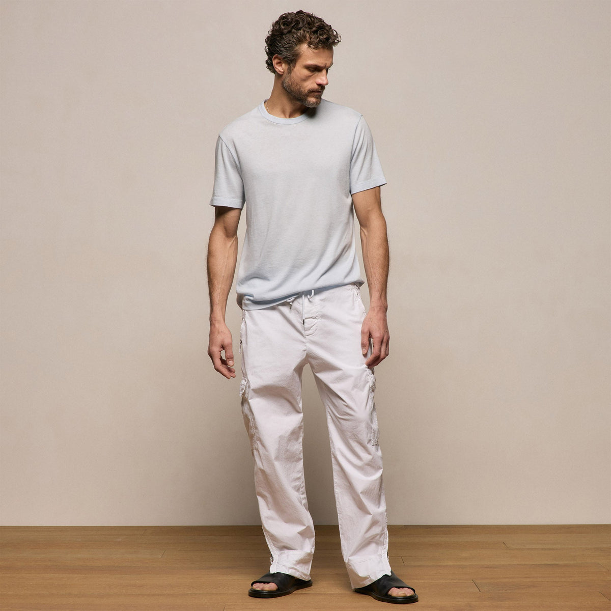 Parachute Poplin Cargo in White | James Perse Los Angeles