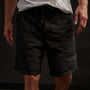Mixed Media Stretch Poplin Short In Black | James Perse Los Angeles
