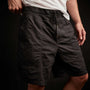 Mixed Media Stretch Poplin Short In Black | James Perse Los Angeles