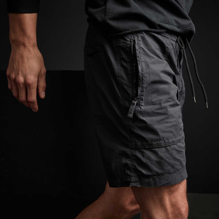 Zipper Pocket Short - Black | James Perse Los Angeles