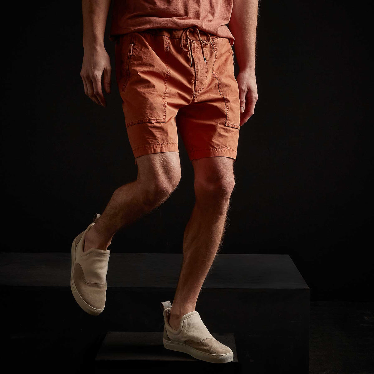 Zipper Pocket Short in Marigold Pigment | James Perse Los Angeles