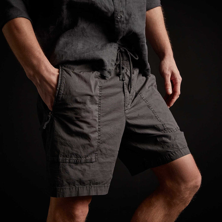 Zipper Pocket Short in Magma Pigment | James Perse Los Angeles