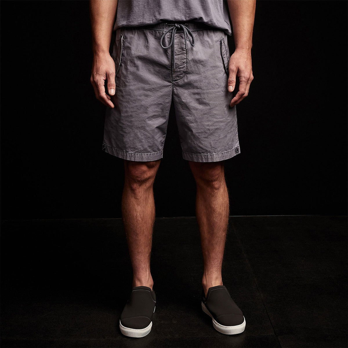 Parachute Flight Short in Flannel Pigment | James Perse Los Angeles