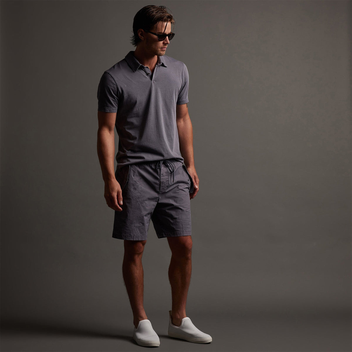 Parachute Flight Short in Flannel Pigment | James Perse Los Angeles