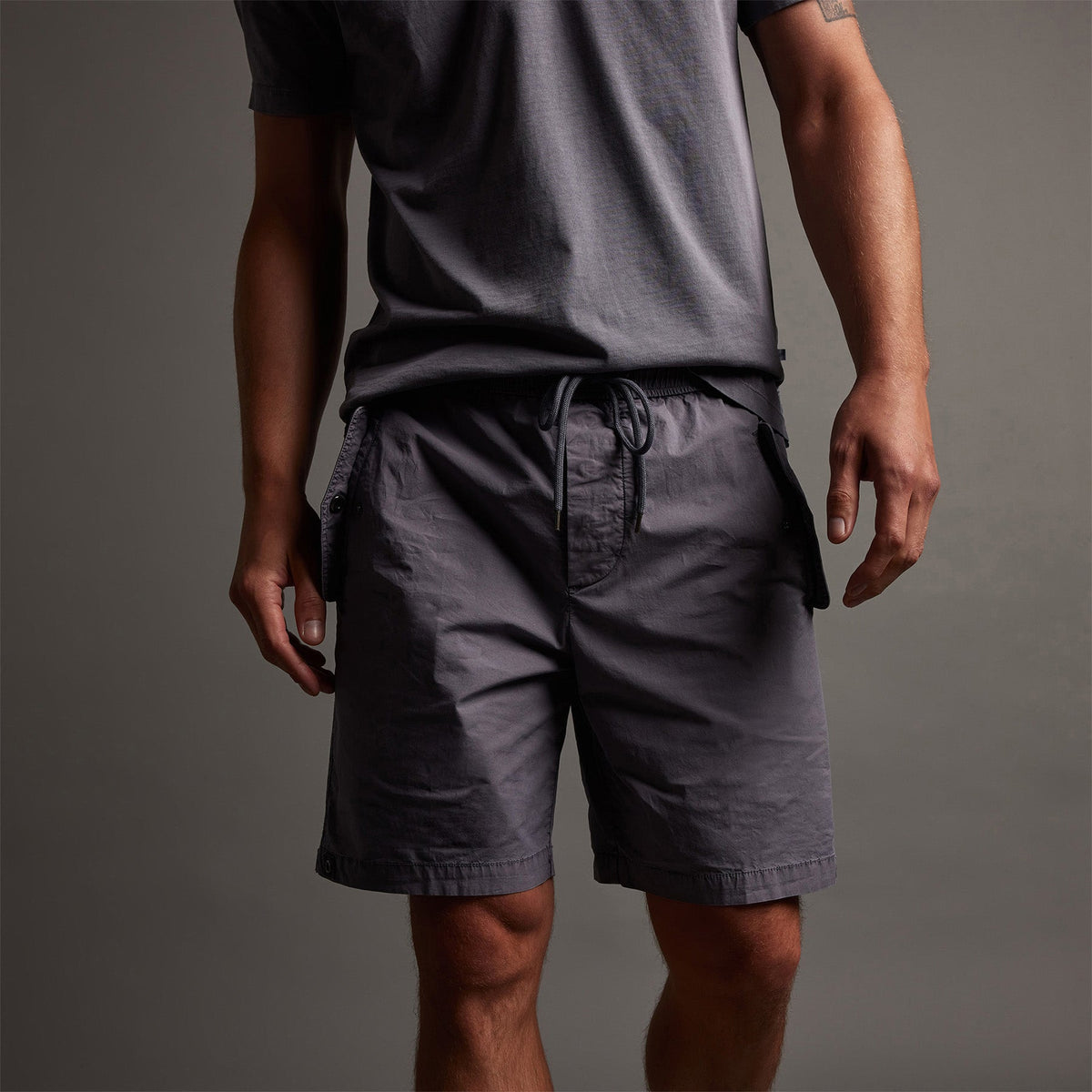 Parachute Flight Short in Flannel Pigment | James Perse Los Angeles