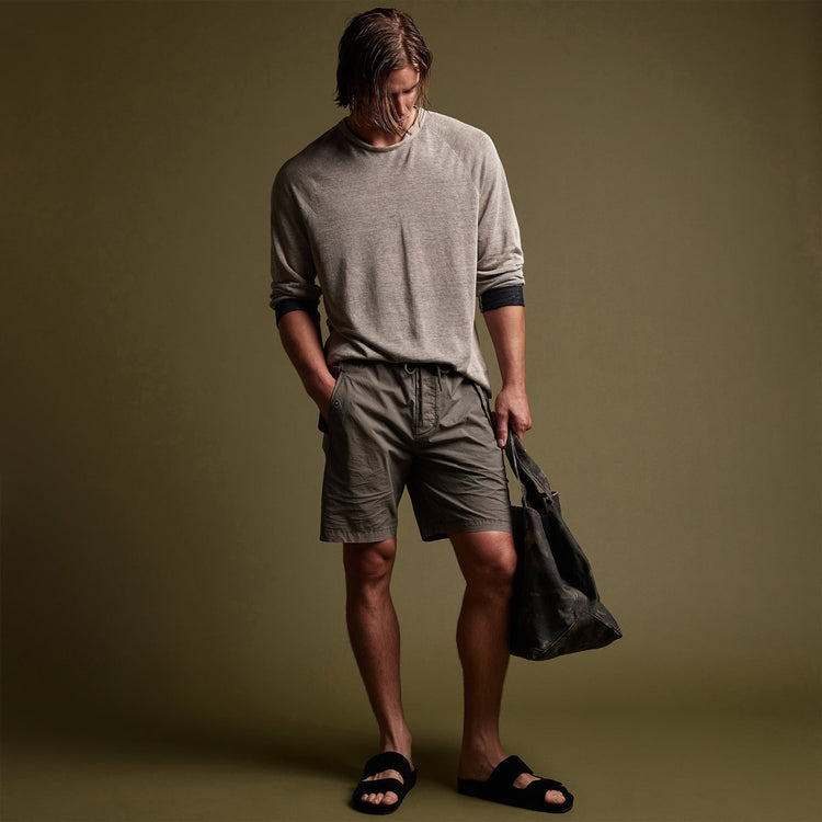 Parachute Flight Short in River Rock Pigment | James Perse Los Angeles