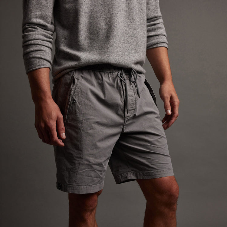 Parachute Flight Short in Silver Grey Pigment | James Perse Los Angeles