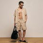 Parachute Poplin Cargo Short in Light Khaki Pigment | James Perse Los Angeles