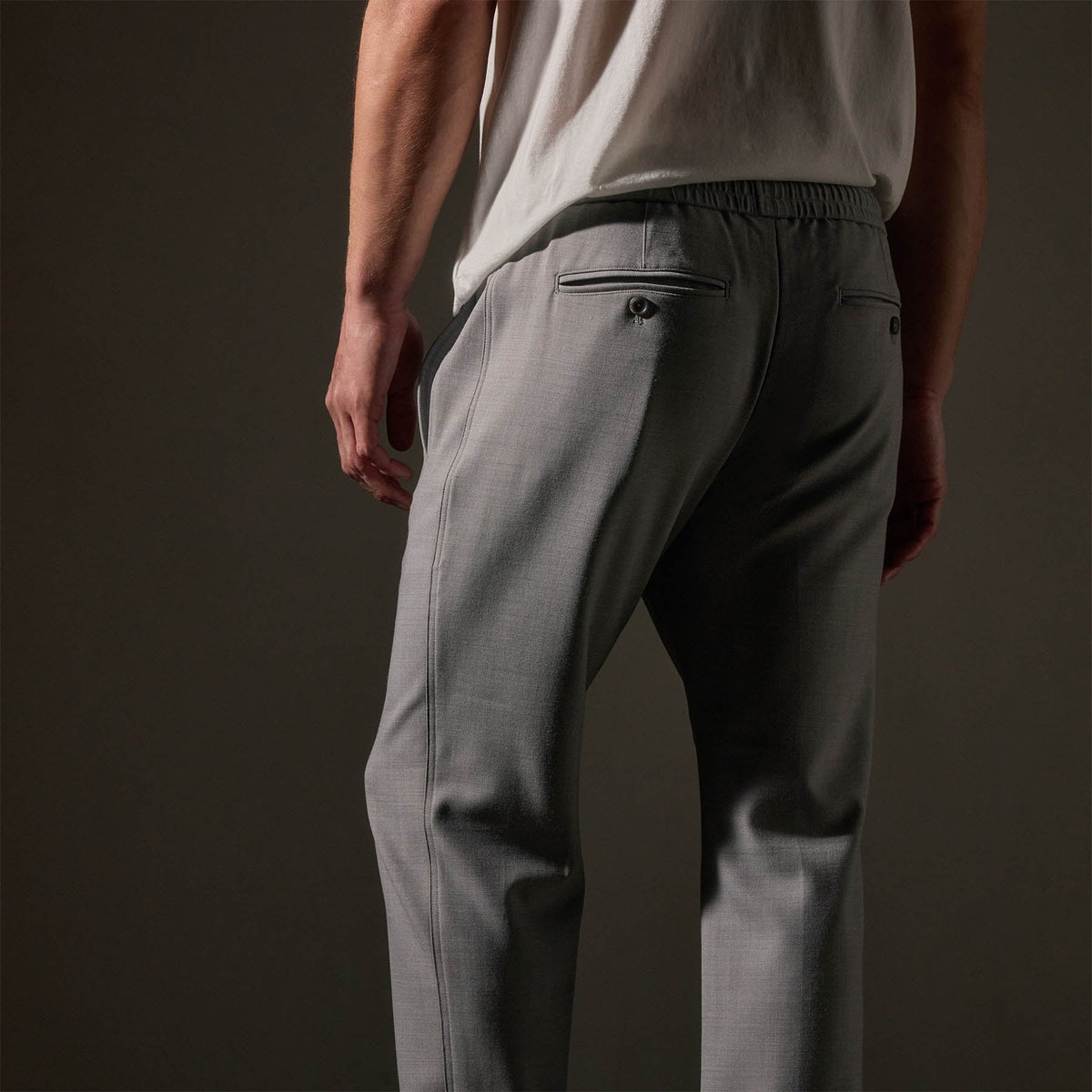 Wool Blend Trouser  in Heather Grey | James Perse Los Angeles