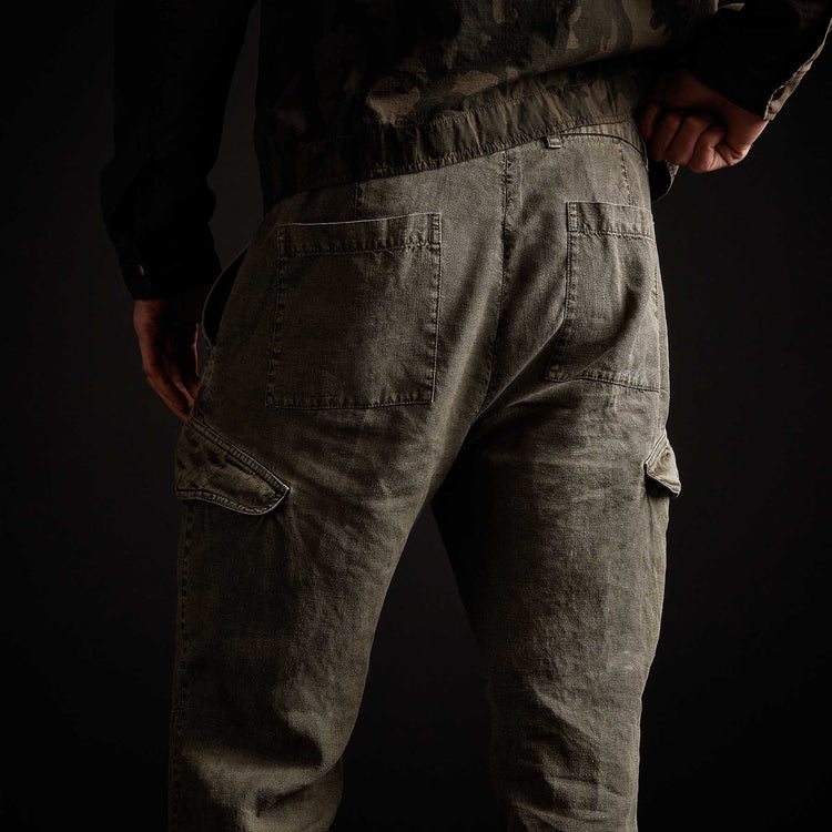 Slub Linen Cargo Pant - Hunter Pigment | James Perse Los Angeles