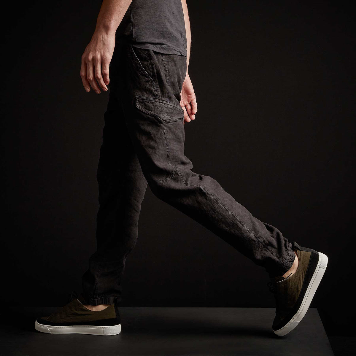 Slub Linen Cargo Pant - Magma Pigment | James Perse Los Angeles