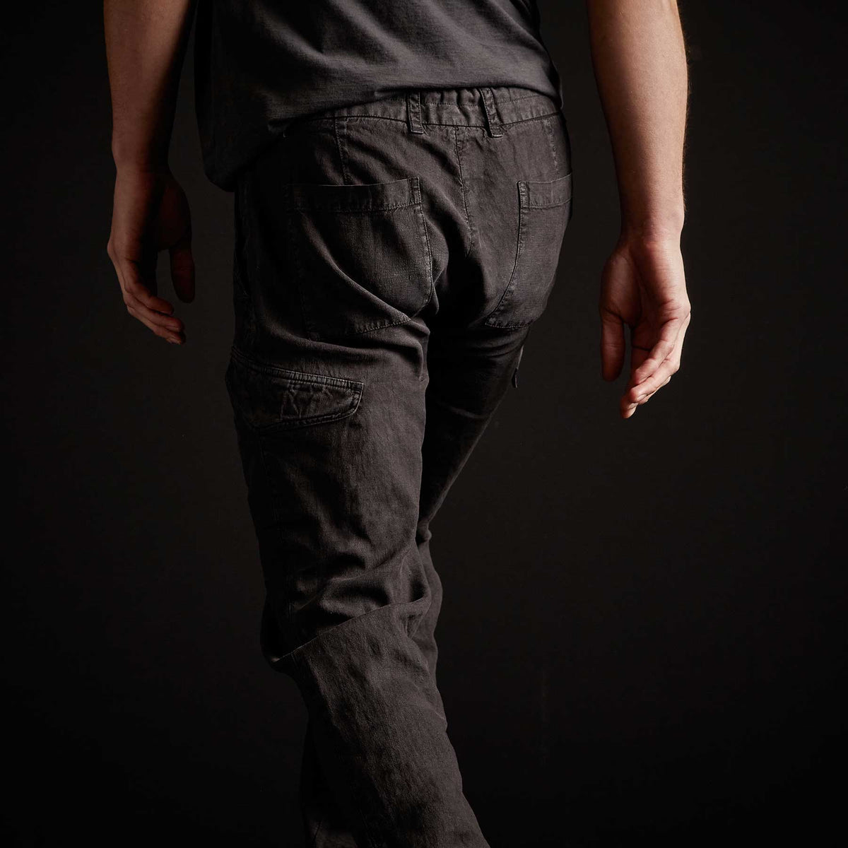 Slub Linen Cargo Pant - Magma Pigment | James Perse Los Angeles
