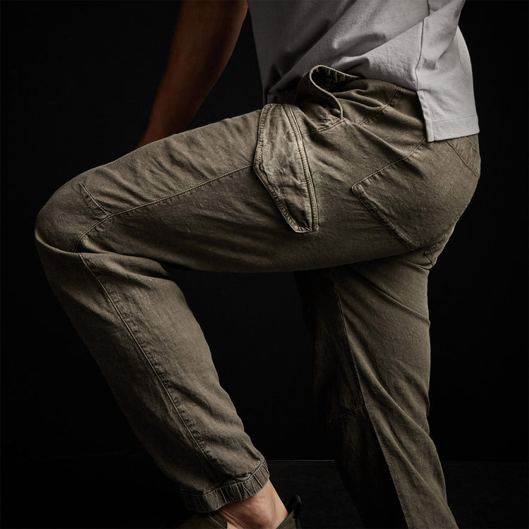 Slub Linen Cargo Pant in Platoon Pigment | James Perse Los Angeles