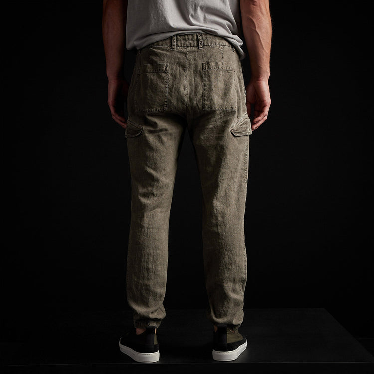 Slub Linen Cargo Pant in Platoon Pigment | James Perse Los Angeles