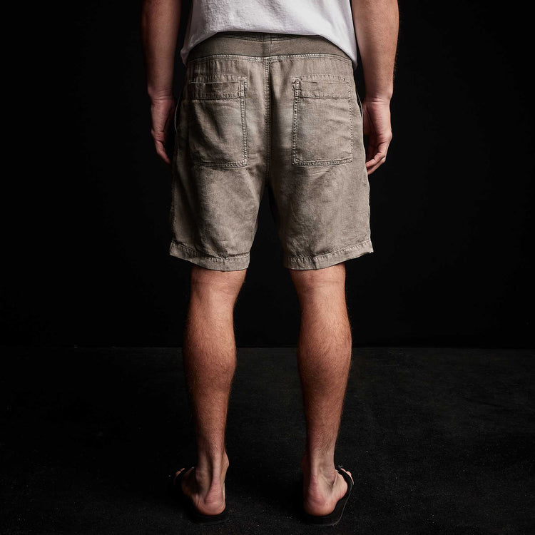 Linen Utility Short in Fume Pigment | James Perse Los Angeles 