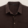 Salt Shrunk Muslin Long Sleeve Shirt in Bark | James Perse Los Angeles